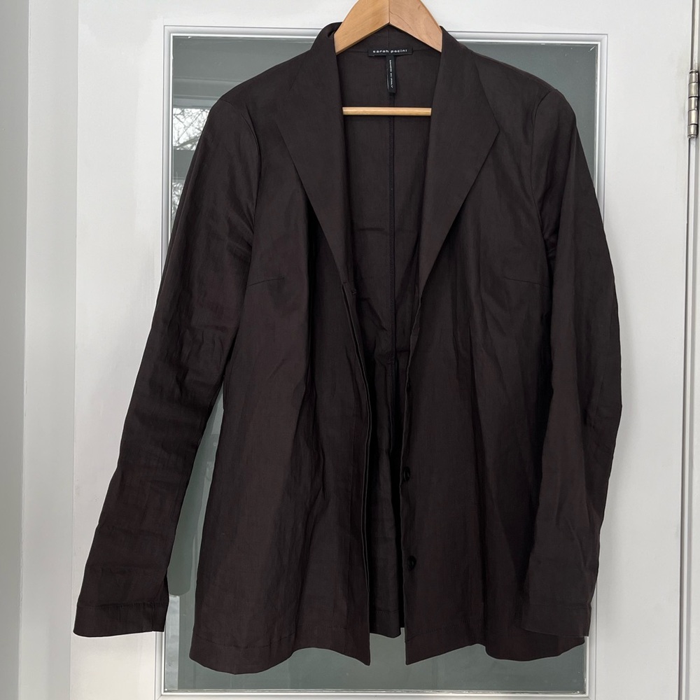 SARAH PACINI linen jacket, size large